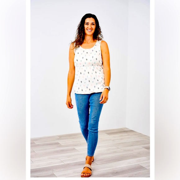 Latched Mama Tops - Latched Mama Cactus Active Nursing Tank
